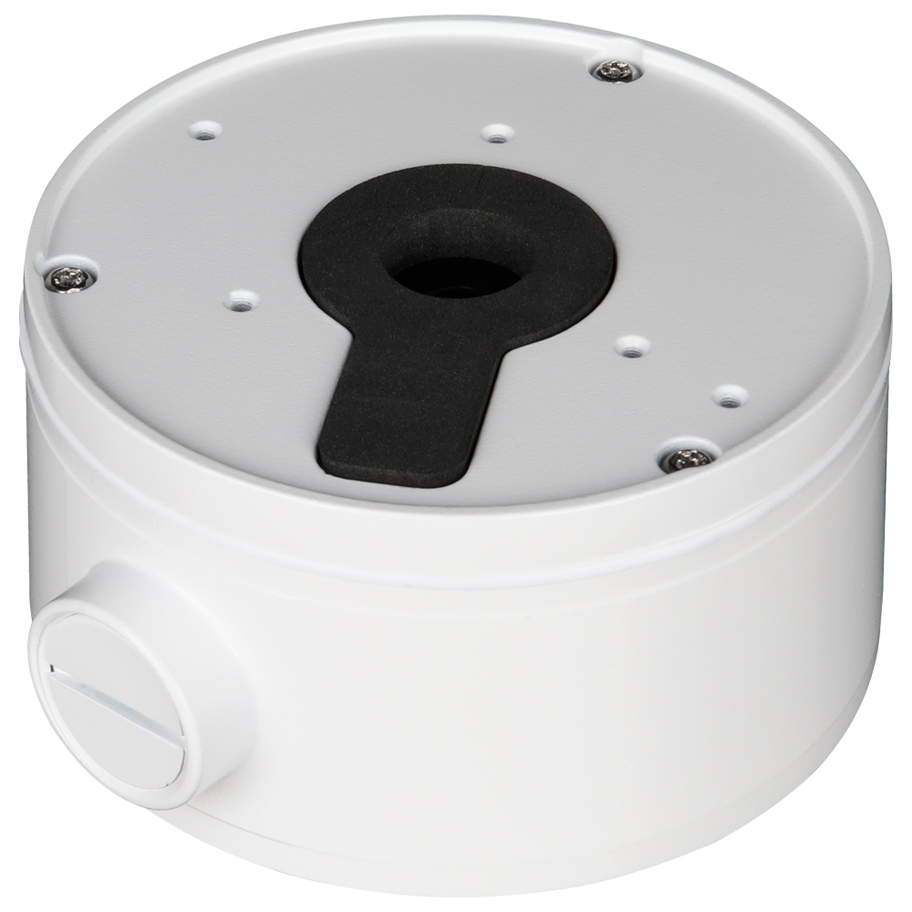 Scatola di giunzione - Per telecamere IPAi (vedi specifiche) - Ø115.8mm. x 60mm. - Adatta per interni/esterni IP66 - Colore bianco (RAL9003) - Passacavo