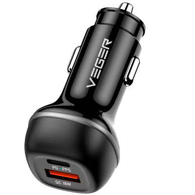 VEGER - Accendisigari per auto - Potenza 51W - Ricarica rapida PD30W