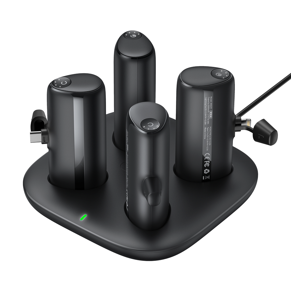 VEGER 4 power bank con base di ricarica - Capacità 5000mAh / Power bank - Ingressi POGO Pin