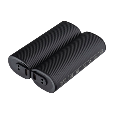Power Bank - Calentador de manos incluido - Capacidad 5000mAh - Entrada y salida USB-C - Color negro - Policarbonato a prueba de fuego