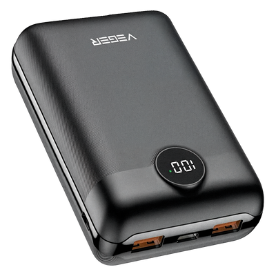 Veger Mini Power Bank  - Capacidad 20000mAh - Entradas Micro USB-C y USB-C - Salidas USB-C y USB-A - Carga rápida 20WPD - Color negro | 3 dispositivos a la vez
