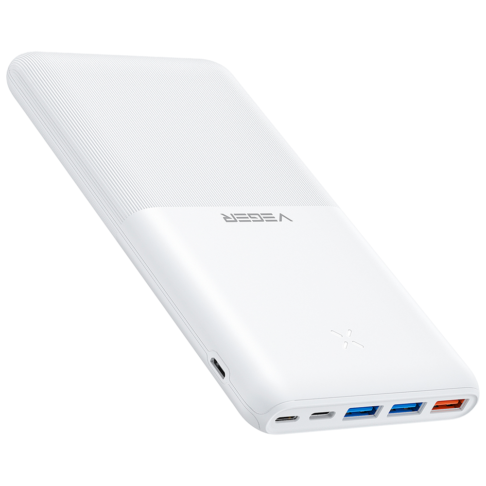 VEGER Power bank con LED di ricarica - Capacità 20000mAh  - Ingressi USB-C