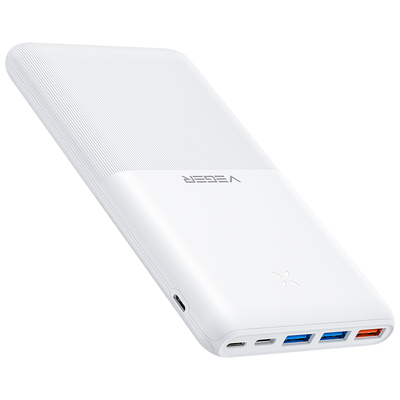 VEGER Power bank con LED di ricarica - Capacità 20000mAh  - Ingressi USB-C
