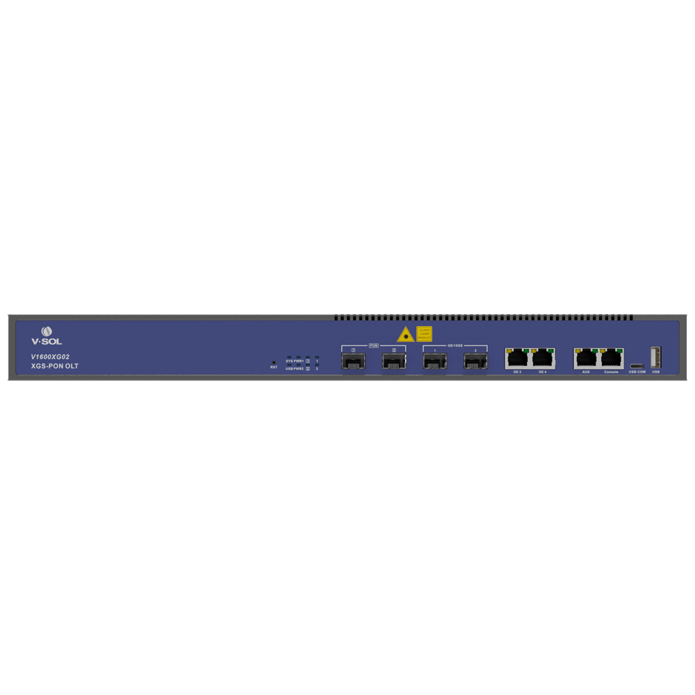V-SOL  2 GPON XG-PON/XGS-PON OLT -  Porte RJ45 10/100/1000 Mbps +  Porta SFP+ 1/10Gigabit - Fino a 256 ONT per dispositivo - Distanza di trasmissione fino a 20 km - Routing Layer 3 ( NAT
