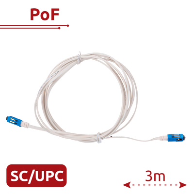 V-SOL - Cable PoF - Permite inyectar datos y alimentación por fibra - Conector SC UPC simplex - Longitud 3m