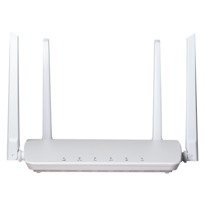 Router 4G Cat4 150Mbps Download 50Mbps Upload - 4x RJ45 10/100MBps - Interfaccia Wi-Fi 2.4GHz 802.11 b/g/n - Slot per scheda Nano SIM - LED indicatori di attività - Antenne LTE e Wi-Fi esterne