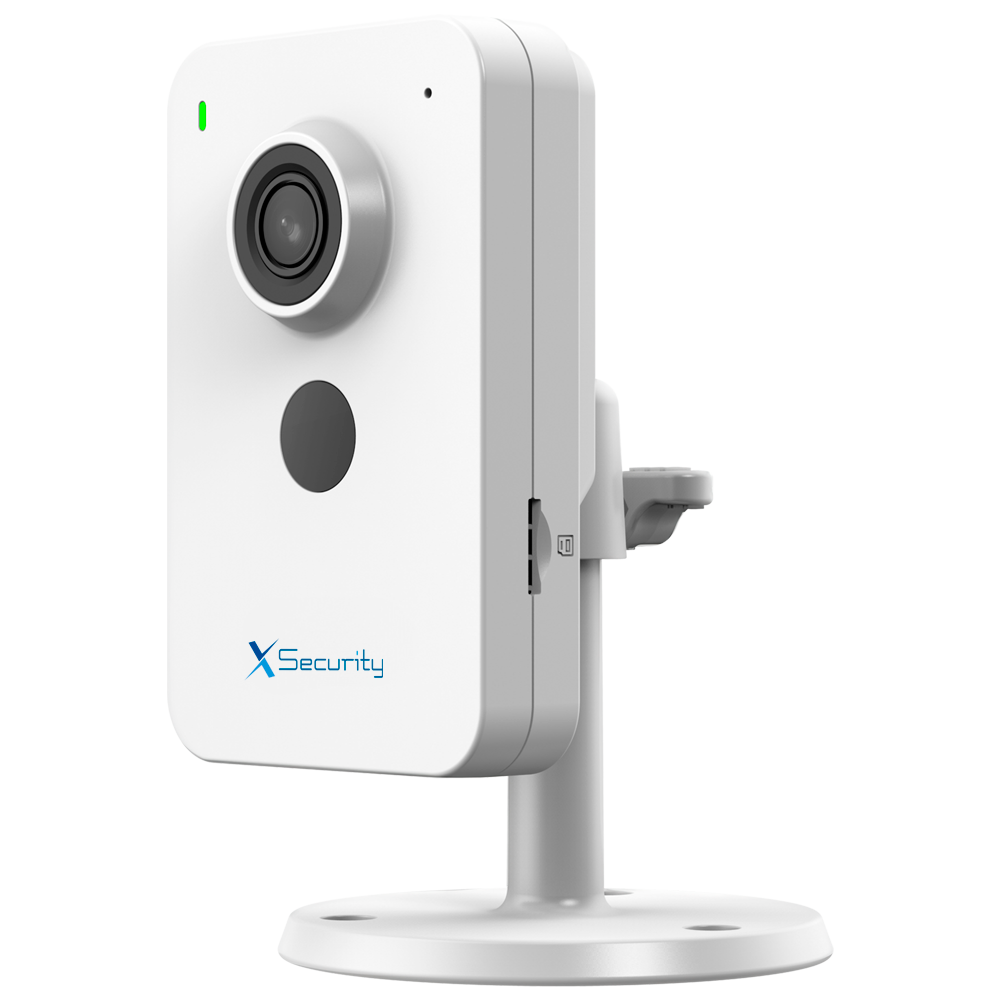 Telecamera Cube IP X-Security  - 4 Megapixel (2560x1440) - Ottica 2.8 mm | Rilevamento di persone e veicoli - IR LED 30m | Microfono e altparlante integrato - Wi-Fi 6 | Slot per scheda Micro SD | PoE - Waterproof IP67