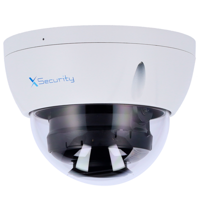 X-Security Telecamera IP Dome - 8 Megapixel (3840×2160) - Lente fissa 2.8mm - WDR 120dB | Dual Light(IR 30m e Luce Bianca 30m) - WizSense