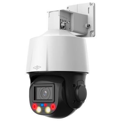 Telecamera IP PTZ X-Security 4 Mpx Gamma Pro - Ottica varifocale 2.7~13.5 mm (zoom ottico 5x) -  Dual Light  | Portata IR 50 m | Luce bianca 30 m - IVS (Protezione perimetrale) | SDM 3.0 - Rilevamento del volto | Auto Tracking - IP66 | Audio | Allarmi | PoE+ | MicroSD