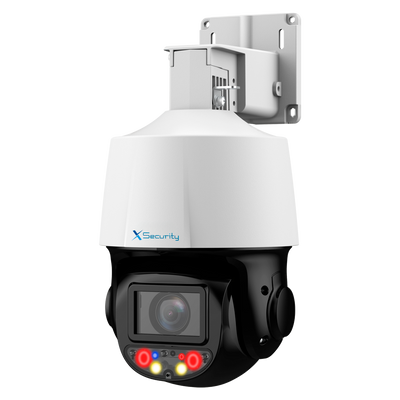 Telecamera IP PTZ X-Security 4 Mpx Gamma Pro - Ottica varifocale 4~40 mm (zoom ottico 10x) - Dual Light  | Portata IR 70 m | Luce bianca 30 m - IVS (Protezione perimetrale) | SDM 3.0 - Rilevamento del volto | Auto Tracking - IP66 | Audio | Allarmi | PoE+ | MicroSD