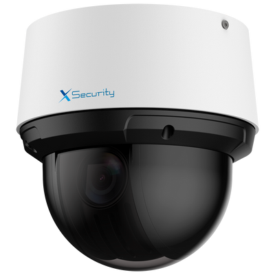 Telecamera IP PTZ X-Security 4 Mpx Gamma Pro - Ottica varifocale 5~125 mm (zoom ottico 25x) -  IR 50 m | Starlight | Dome di protezione - IVS (Protezione perimetrale) | SDM 3.0 - Rilevamento del volto | Auto Tracking - IP66 | Audio | Allarmi | PoE+ | MicroSD
