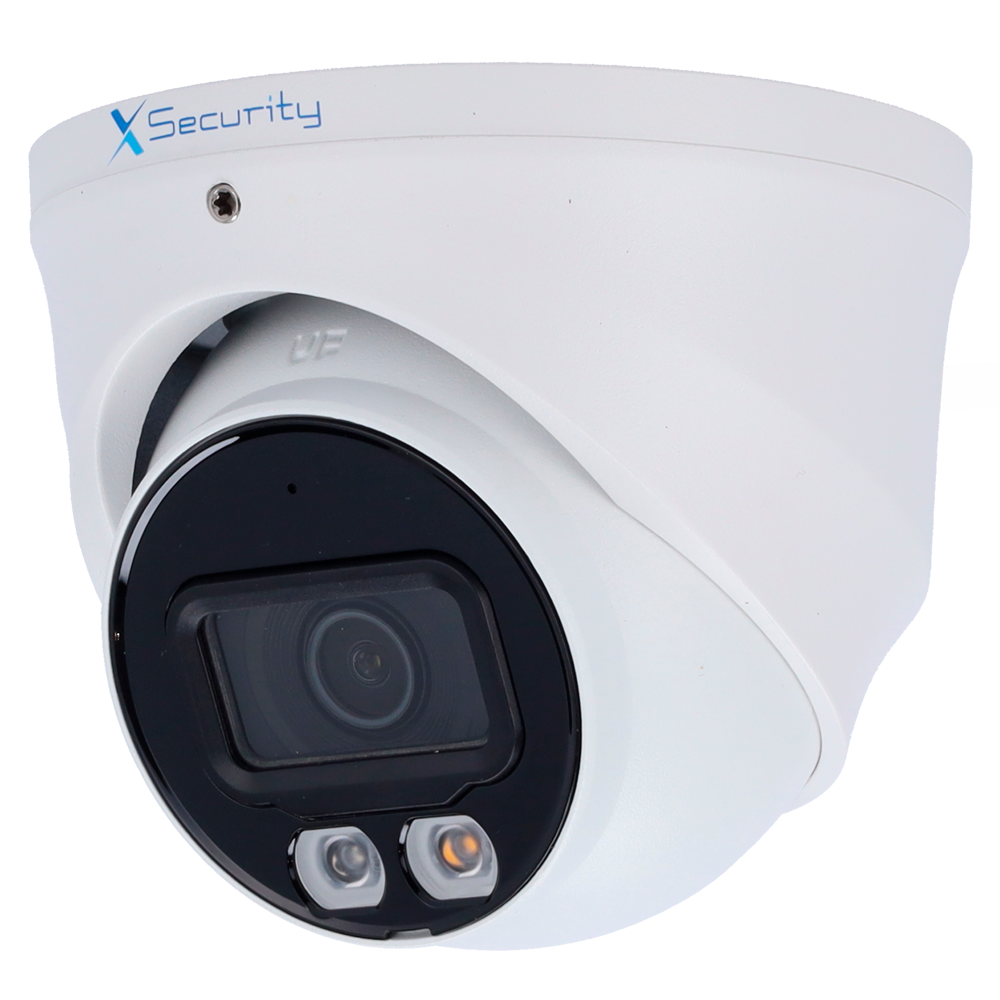 X-Security Telecamera IP Turret  - 6 Megapixel (3288x1850) - Ottica 2.8mm |  - WDR 120 dB | Dual Light portata 30 m - WizSense
