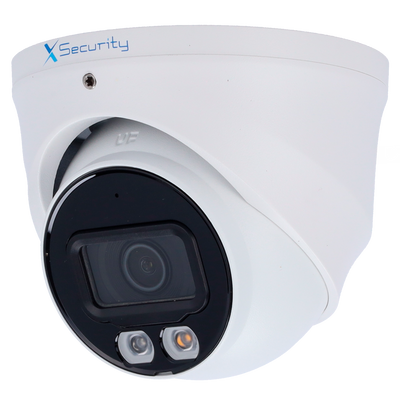 X-Security Telecamera IP Turret  - 6 Megapixel (3288x1850) - Ottica 2.8mm |  - WDR 120 dB | Dual Light portata 30 m - WizSense
