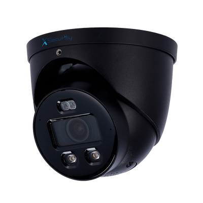 X-Security Cámara IP Turret Wizcolor - 4 Megapíxel (2688x1520) | Sensor 1/1.8&quot; CMOS - Lente 2.8mm | IR+Luz Blanca 30m | Negro - WDR 120dB | Micrófono integrado - WizSense