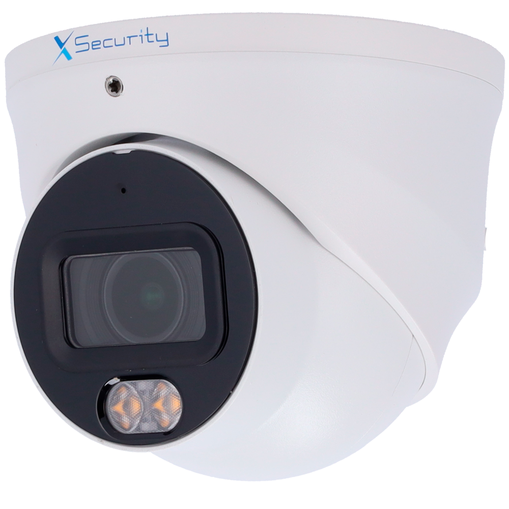 X-Security Cámara IP Turret Wizcolor - 6 Megapíxel (3288×1850) | Sensor 1/1.8&quot; F1.0 - Lente 2.8 mm | Luz blanca 30 m - WDR 120 dB | Micrófono integrado - WizSense