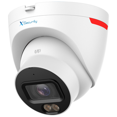 X-Security Cámara IP Turret Wizcolor - 8 Megapíxel (3840×2160) | Sensor 1/1.8&quot; F1.0 - Lente 2.8mm | Luz blanca 30m - WDR 120dB | Micrófono integrado - WizSense