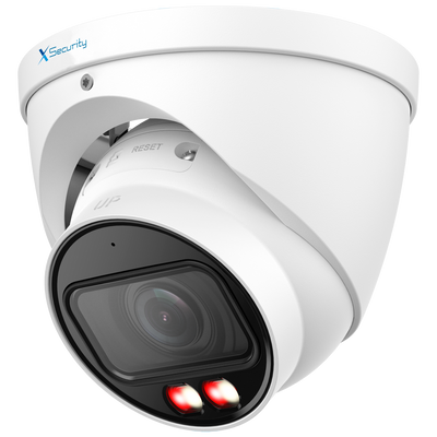 X-Security Telecamera IP Turret  - 6 Megapixel (3288x1850) - Ottica Motorizzata 2.7~13.5 mm - WDR 120dB | Dual Light portata 40 m - WizSense
