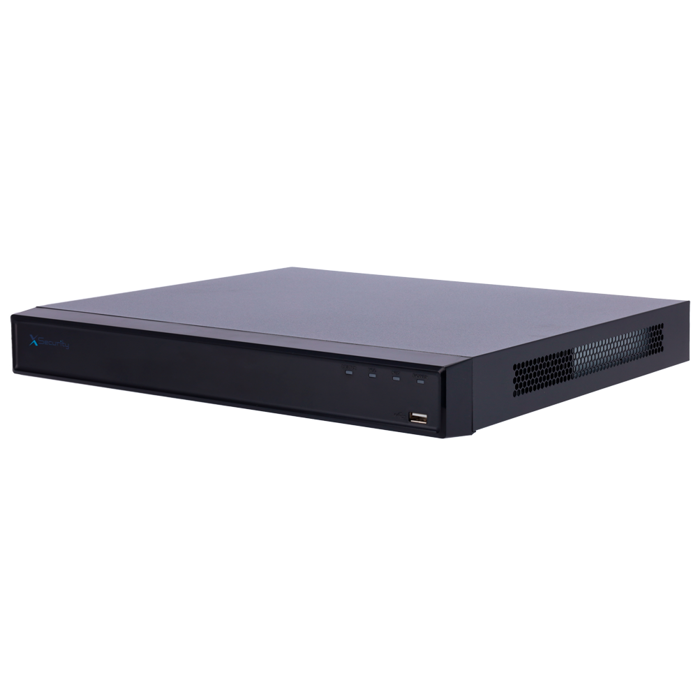 X-Security NVR - Massima risoluzione 32 Megapixel - 32 CH / 16 porte PoE af/at - Compressione H.265 / H.264 | 2 HDD - Uscita HDMI 4K | Uscite allarme - SMD