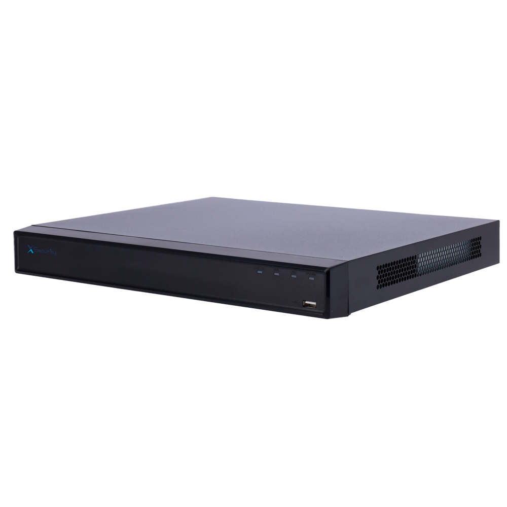 X-Security NVR - Massima risoluzione 32 Megapixel - 32 CH / 8 porte PoE af/at - Compressione H.265 / H.264 | 2 HDD - Uscita HDMI 4K | Uscite allarme - SMD