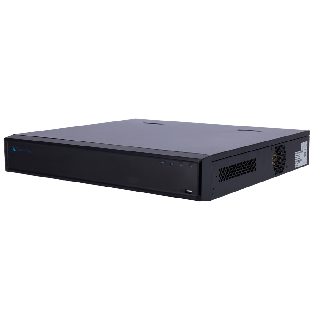 X-Security NVR - Massima risoluzione 32 Megapixel - 64 CH / 16 porte PoE af/at - Compressione H.265 / H.264 | 4 HDD - Uscita HDMI 4K | Uscite allarme - SMD