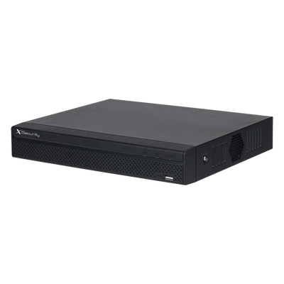 Videograbador 5n1 X-Security - 16 CH HDTVI/HDCVI/AHD/CVBS + 2 IP - Resolución máxima 1080p - Audio sobre coaxial - Detección de movimiento avanzada SMD - 1 HDD
