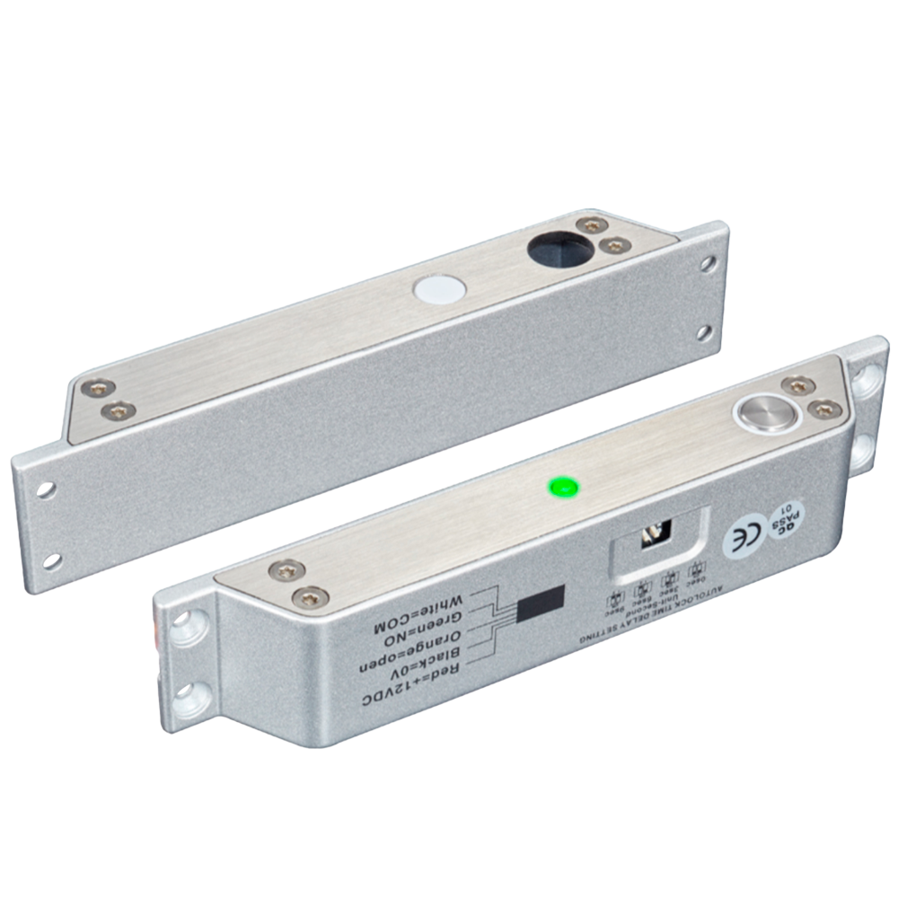 Blocco di sicurezza elettromeccanico - Modo apertura Fail Safe (NC) - Forza di tenuta 1000 kg | Sensore porta - Chiusura automatica programmabile - Tempo di apertura selezionabile - In acciaio inox SUS304