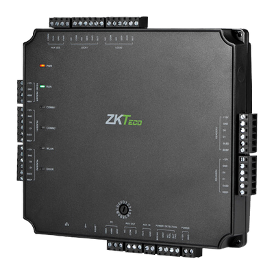 Controller di accesso PoE - Accesso con scheda o password - TCP/IP | Connessione con controller slave - 4 lettori per Wiegand | 4 lettori per OSDP - Uscita relè per 2 porte - Software ATLAS Series integrato e app mobile