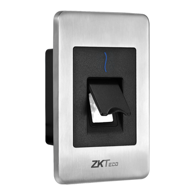 Lettore di accesso - Accesso tramite impronta digitale Silk ID e scheda EM - Indicatore a LED e acustico - RS485 - Compatibile con ZK-ATLAS-x60 - Adatto per uso esterno IP65 | Da incasso