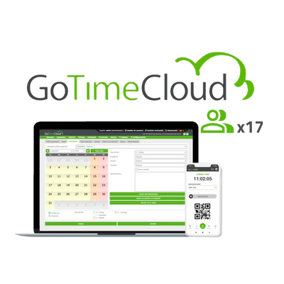Licenza Cloud di rilevazione presenze - 17 utenti / 17 APP incluse - Monitoraggio da remoto con localizzazione GPS - Report di eventi problemi