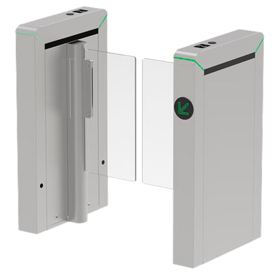 Tornello ad accesso bidirezionale - Portello compatto con barriera in acrilico pieghevole - Orari