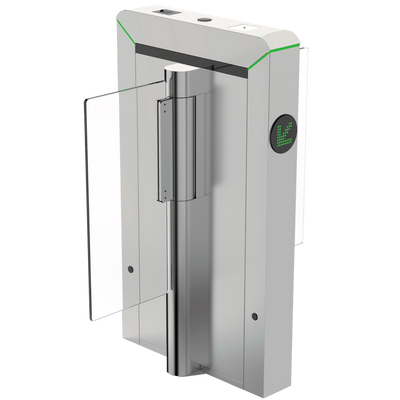 Varco ad accesso bidirezionale - Portello compatto con barriera in acrilico pieghevole - Orari