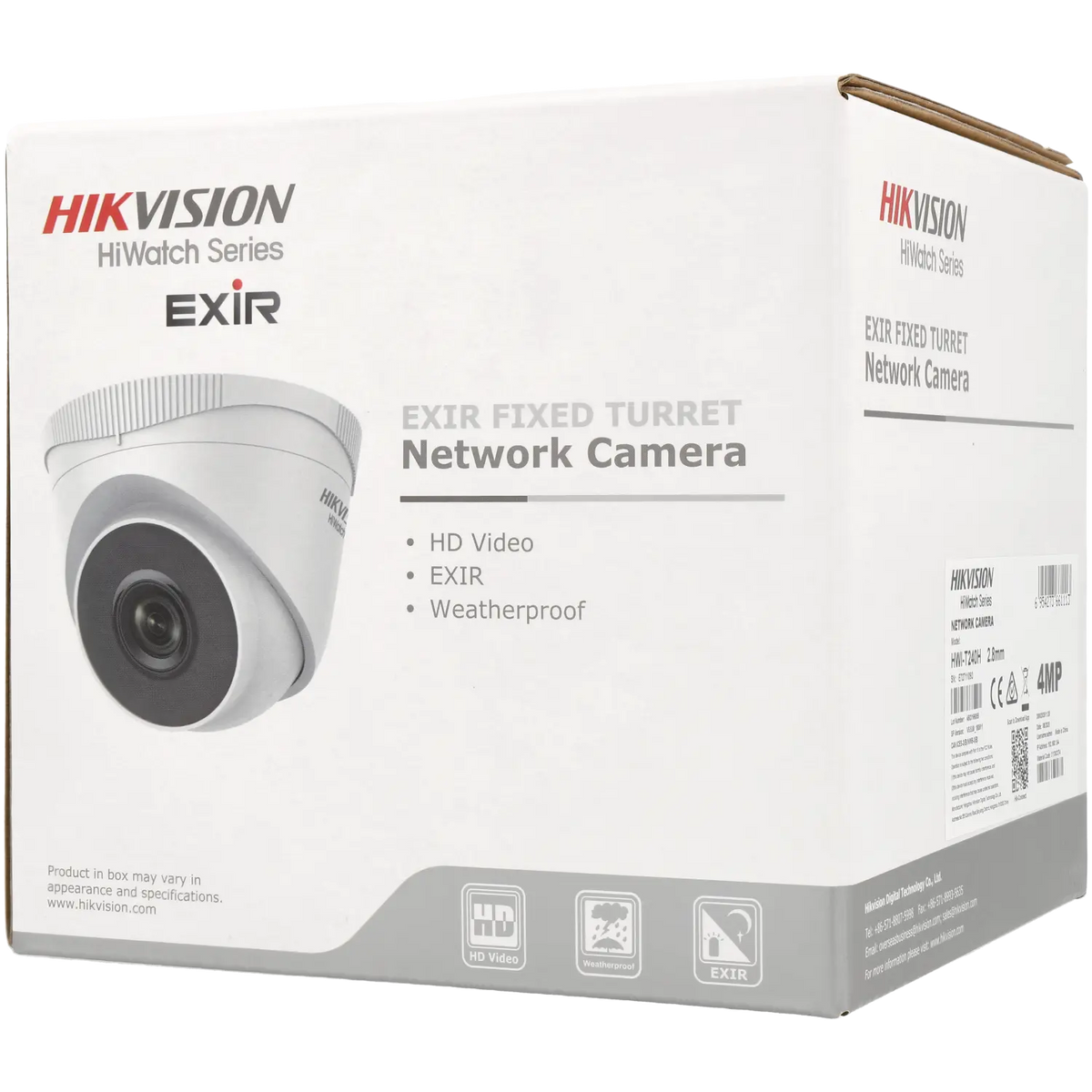 FENIVA | Hikvision - Telecamera minidome IP da 2 Mpx con ottica fissa - Angolo di visione: 114º, Serie: HiWatch
