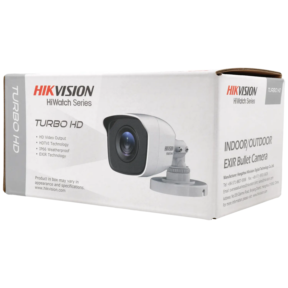 FENIVA | Hikvision - Telecamera bullet 4 in 1 (CVI/TVI/AHD/analogico) da 5 Mpx con ottica fissa - Angolo di visione: 85º, Materiale: Metallo