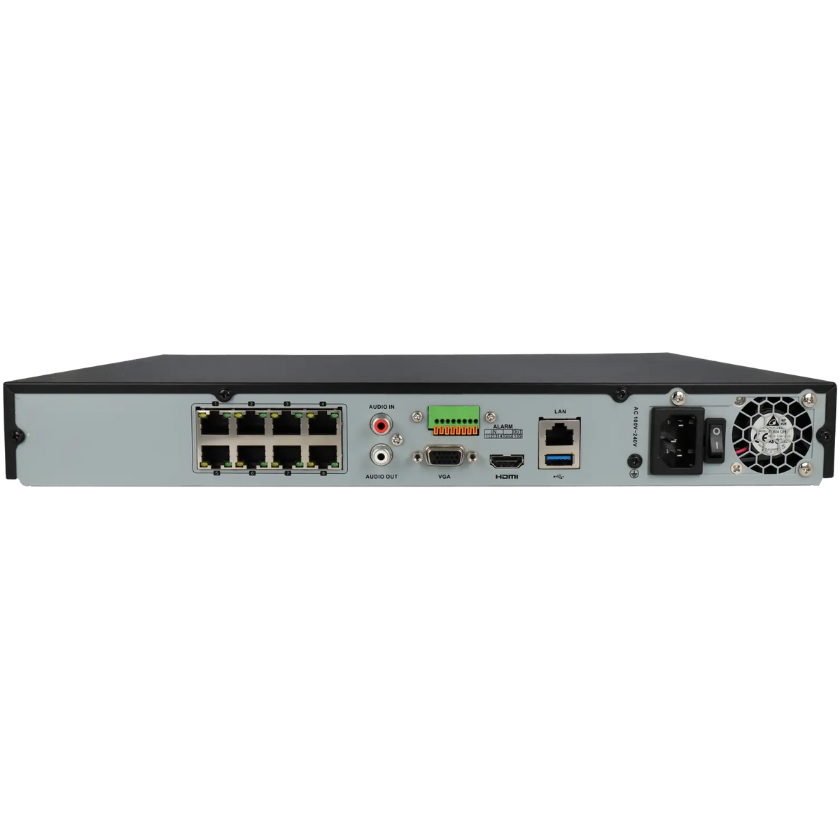 FENIVA | Hikvision - Videoregistratore IP a 8 canali, risoluzione massima 8 Mpx, 8 porte PoE - Serie: HiWatch, Installazione: Escritorio / Rack (1)