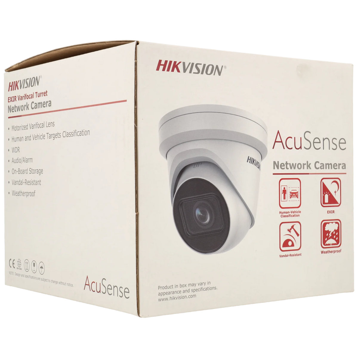 FENIVA | Hikvision - Telecamera minidome IP da 4 Mpx con ottica varifocale motorizzata (zoom) - Angolo di visione: 95.8° ~ 29.2°, Serie: Acusense