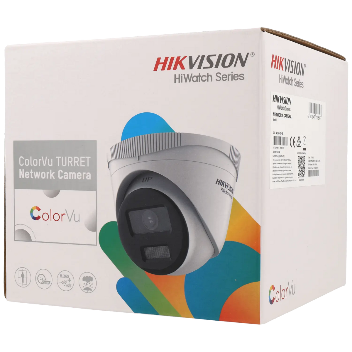 FENIVA | Hikvision - Telecamera minidome IP da 2 Mpx con ottica fissa - Angolo di visione: 106º, Serie: ColorVu