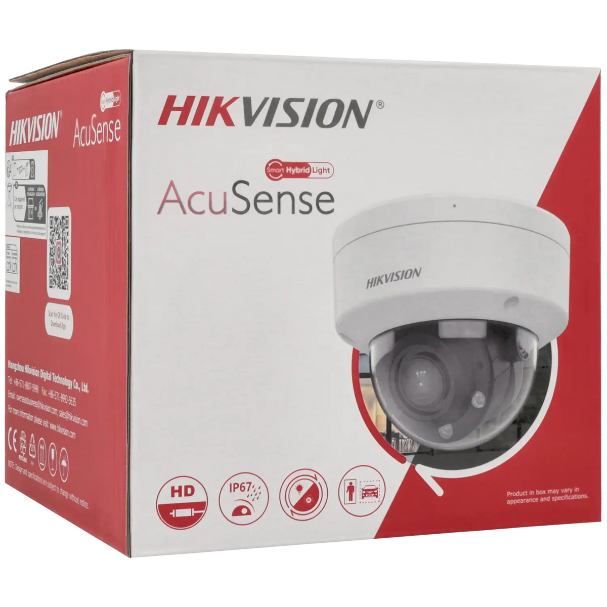 FENIVA | Hikvision - Telecamera minidome IP da 8 Mpx con ottica varifocale motorizzata (zoom) - Angolo di visione: 106° ~ 30°, Serie: Acusense