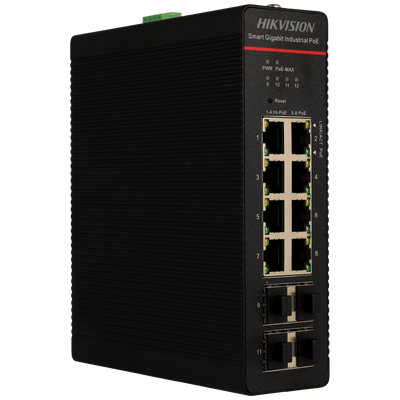 FENIVA | Hikvision - Switch cloud da 12 porte con 8 porte PoE - Installazione: Guida DIN/tavolo