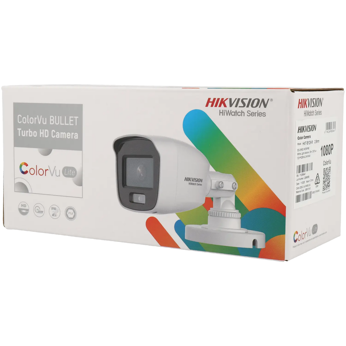 FENIVA | Hikvision - Telecamera bullet 4 in 1 (CVI/TVI/AHD/analogico) da 2 Mpx con ottica fissa - Serie: ColorVu, Materiale: Metallo