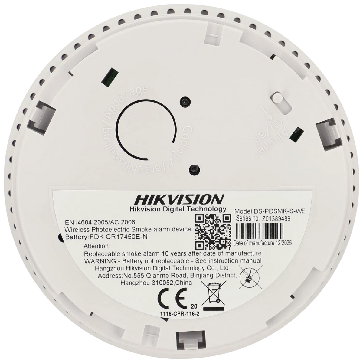 FENIVA | Hikvision - Rivelatore di fumo wireless