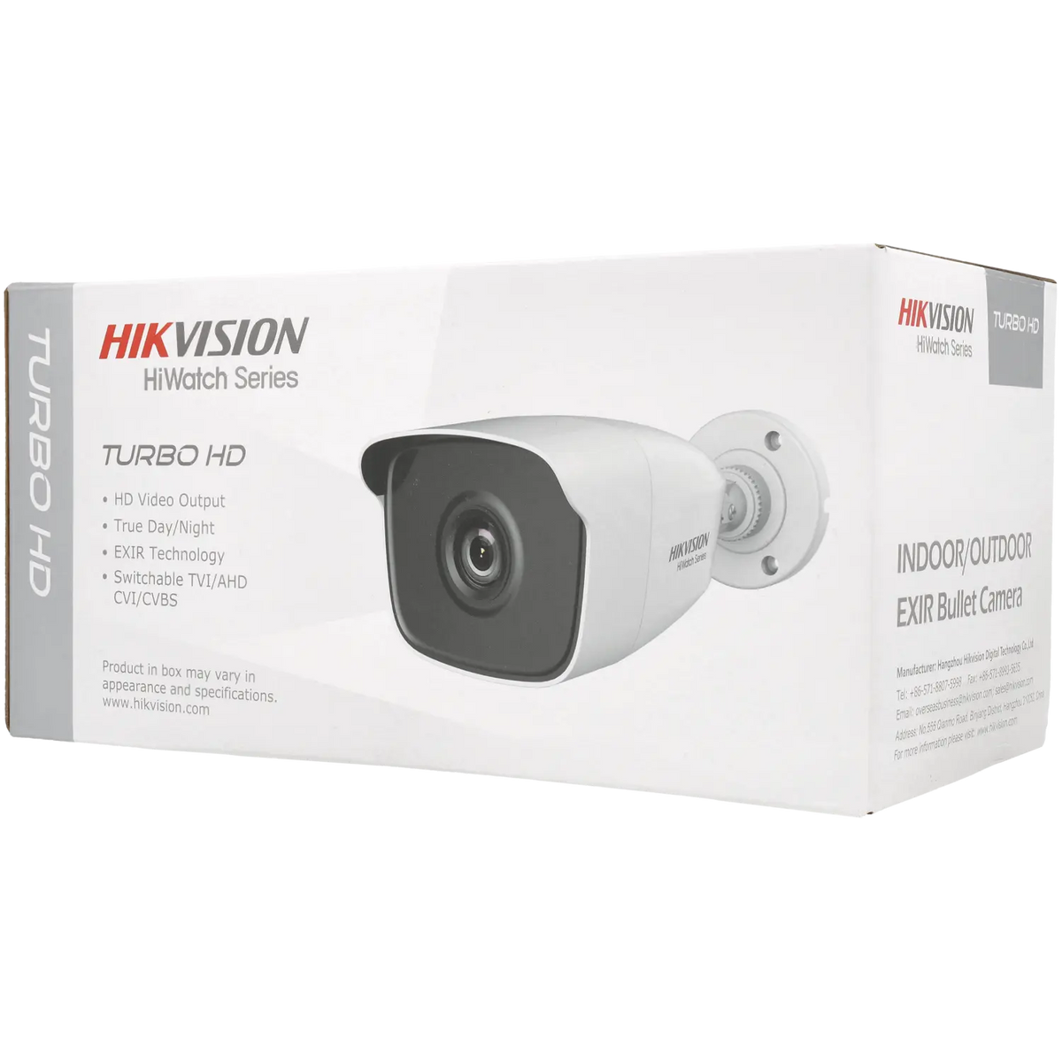 FENIVA | Hikvision - Telecamera bullet 4 in 1 (CVI/TVI/AHD/analogico) da 2 Mpx con ottica fissa - Serie: HiWatch, Materiale: Metallo