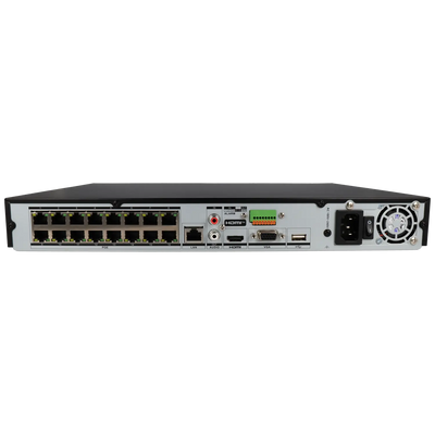 FENIVA | Hikvision - Videoregistratore IP a 16 canali, risoluzione massima 12 Mpx, 16 porte PoE - Serie: Acusense, Installazione: Escritorio / Rack (1)