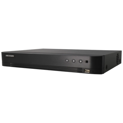 FENIVA | Hikvision - Videoregistratore 5 in 1 (HD-CVI/HD-TVI/AHD/analogico/IP) a 4 canali, risoluzione massima 8 Mpx - Serie: Acusense