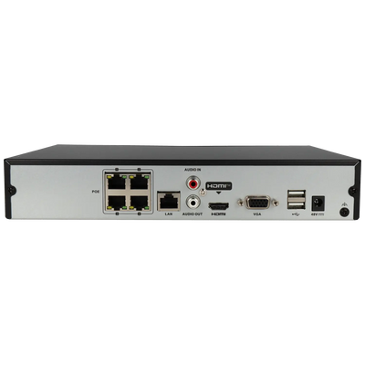 FENIVA | Hikvision - Videoregistratore IP a 4 canali, risoluzione massima 8 Mpx, 4 porte PoE