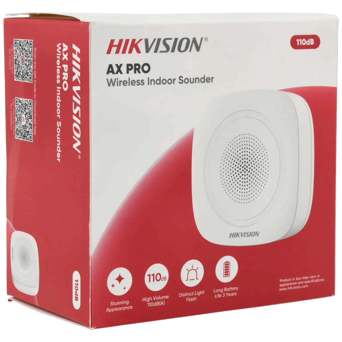 FENIVA | Hikvision - Sirena da interno wireless - Serie: AXPRO, Materiale: Plastica ABS + policarbonato