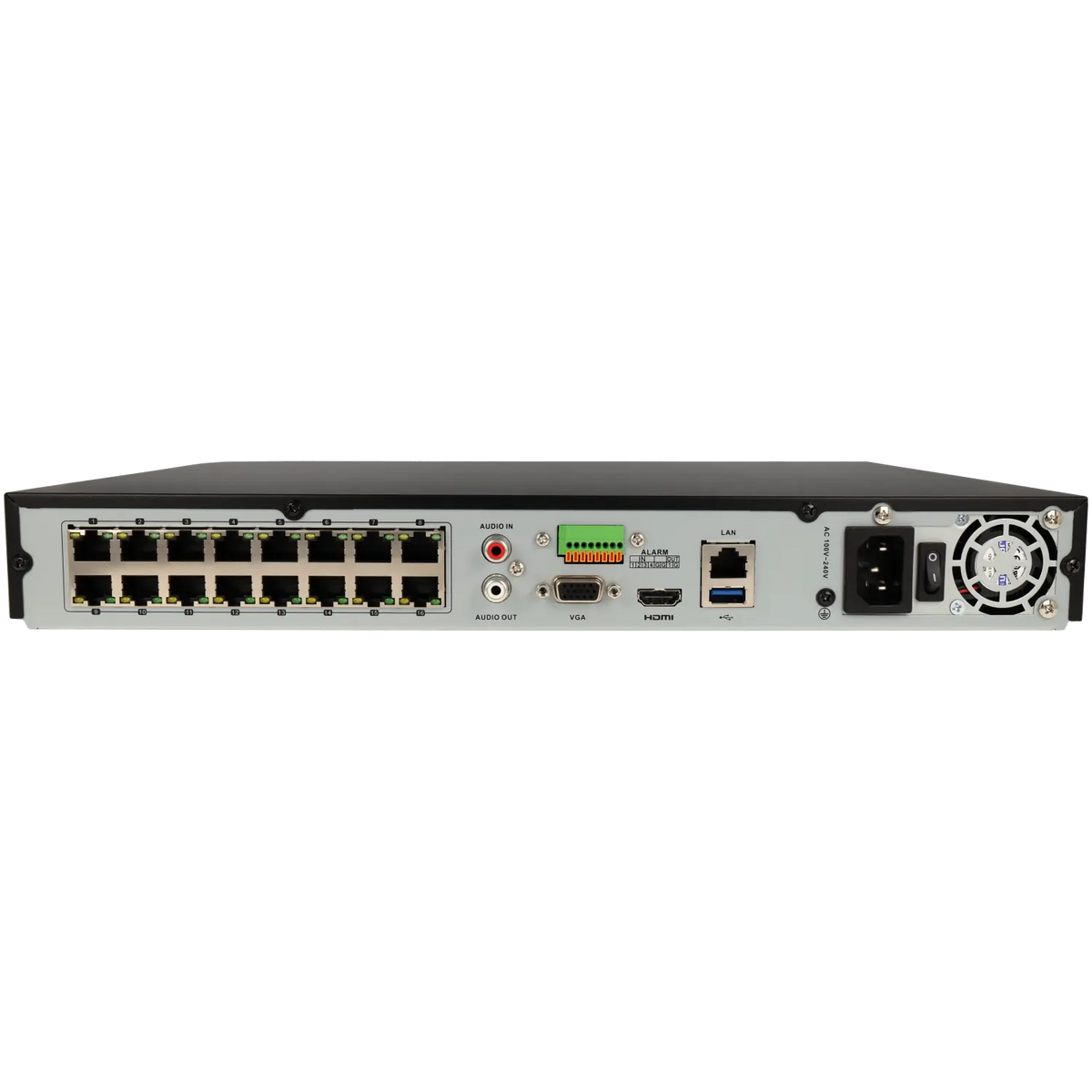 FENIVA | Hikvision - Videoregistratore IP a 16 canali, risoluzione massima 8 Mpx, 16 porte PoE - Serie: HiWatch