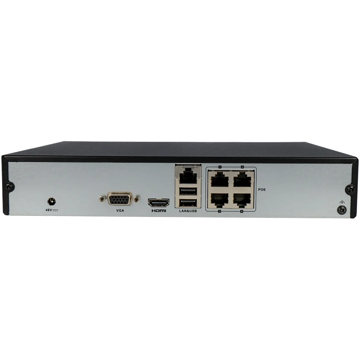 FENIVA | Hikvision - Videoregistratore IP a 4 canali, risoluzione massima 4 Mpx, 4 porte PoE