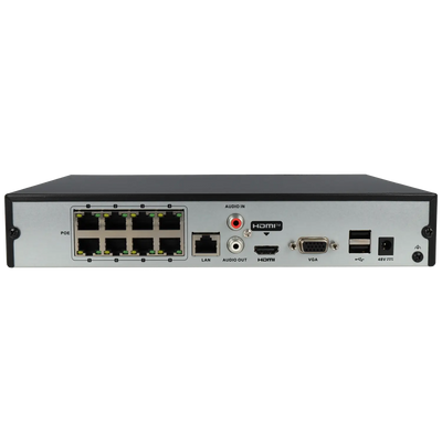 FENIVA | Hikvision - Videoregistratore IP a 8 canali, risoluzione massima 8 Mpx, 8 porte PoE - Serie: HiWatch
