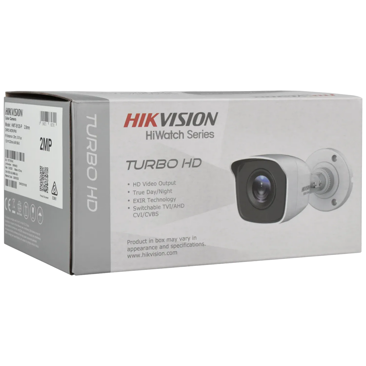 FENIVA | Hikvision - Telecamera bullet 4 in 1 (CVI/TVI/AHD/analogico) da 2 Mpx con ottica fissa - Serie: HiWatch, Materiale: Plastica