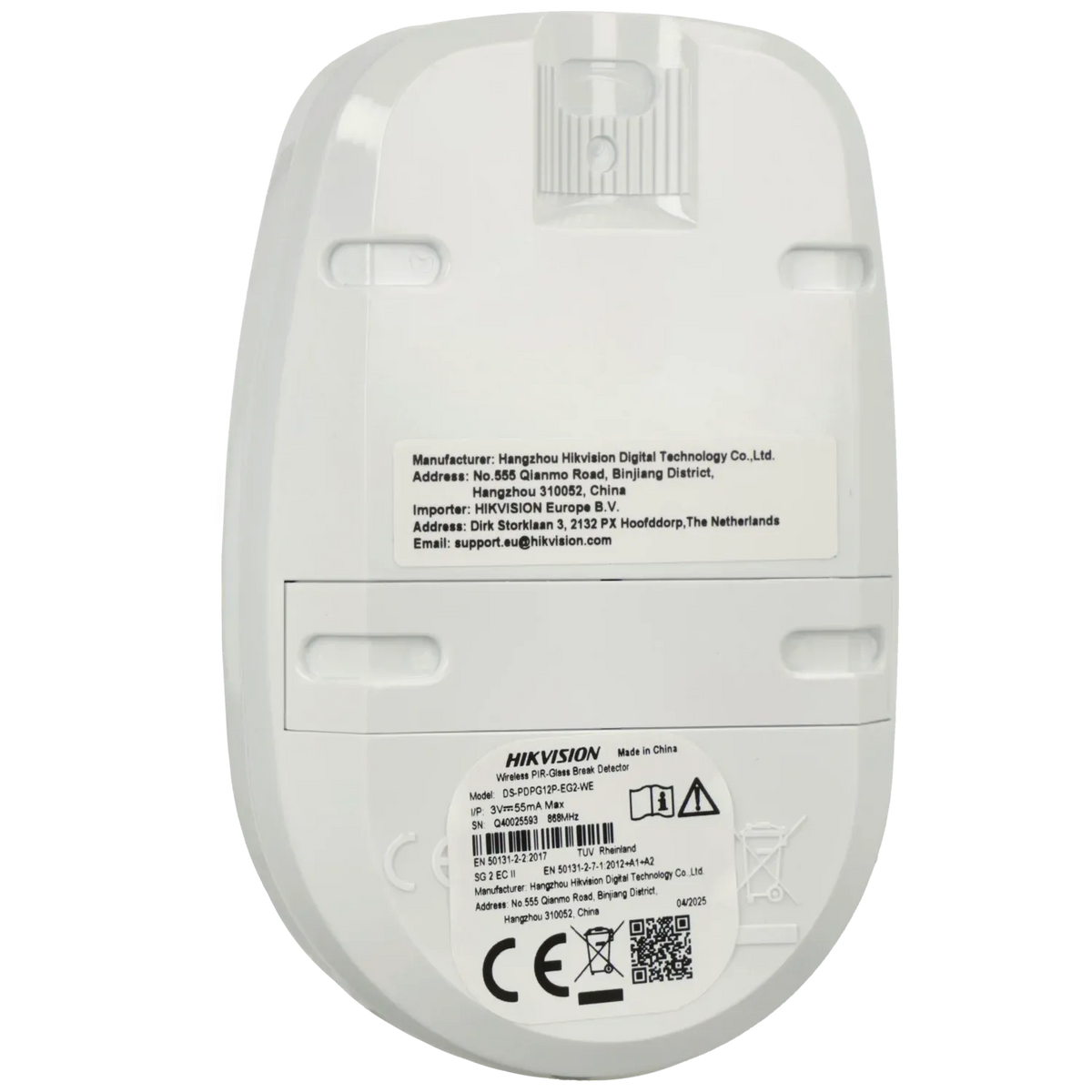 FENIVA | Hikvision - Rivelatore rottura vetro wireless - Installazione: Parete